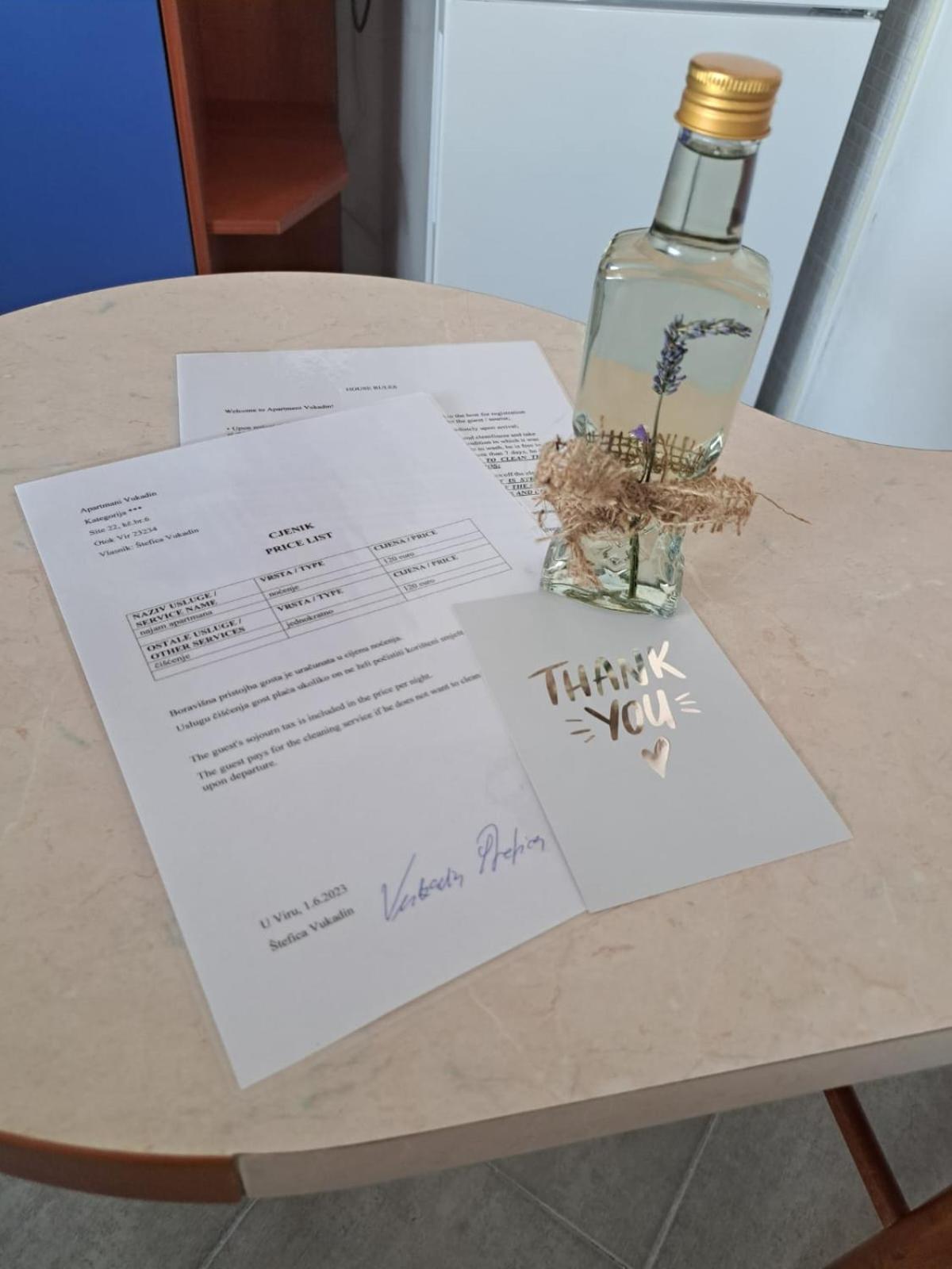 Apartmani Vukadin Vir Esterno foto